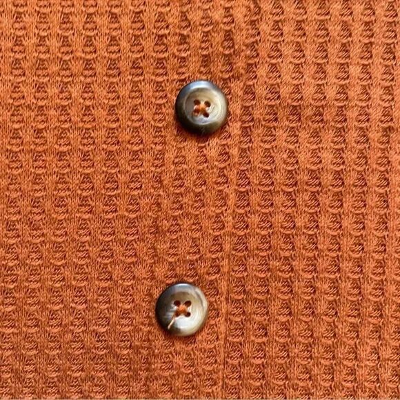 Liberty Love Burnt Orange Sleeveless Knit Button Front Ribbed Tank Top SZ S - Picture 8 of 12